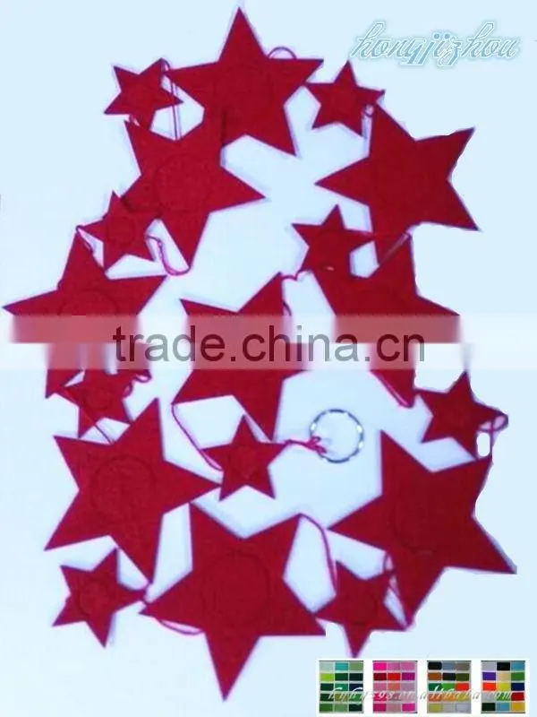 15082002 Beautiful felt snowflake Christmas tree hanging decoration