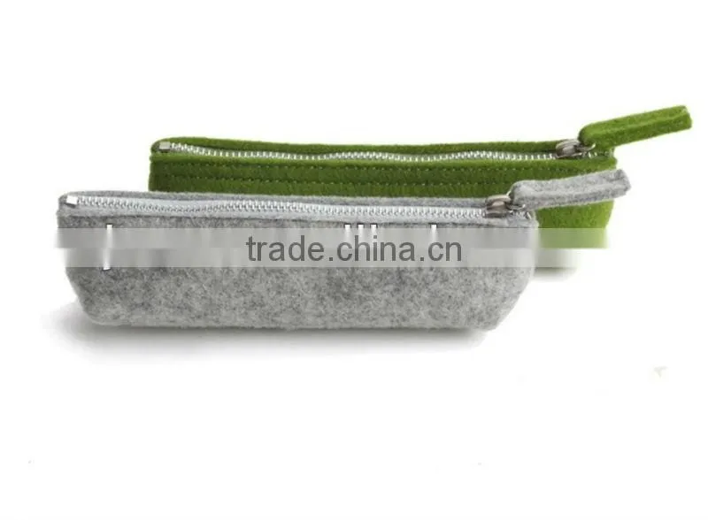 Wool felt pencil pouch, zipper wool felt pencile box, woll felt pencil bag shijiazhuang manufacturer