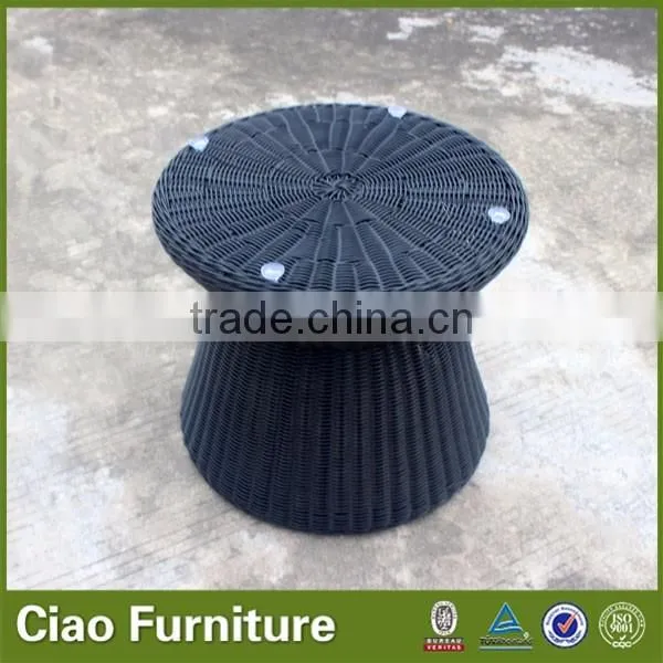 Sofa side table with glass top