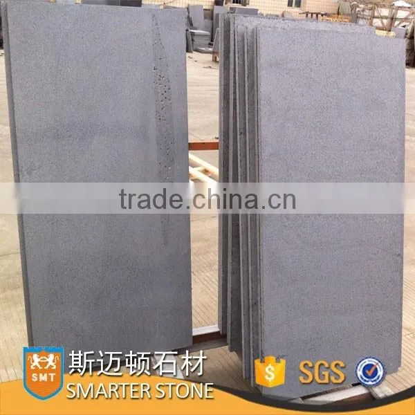 Black basalt tiles stone basalt chiselled finishing for wholesale