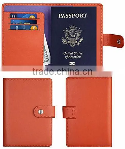 Personalized travel wallet leather passport holder custom for business