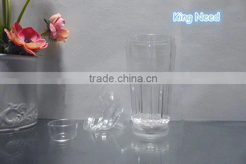 acrylic LED electric plastic bottle bar Cocktail shaker