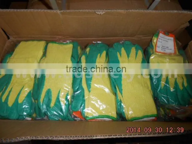 DDsafety Hot Sale Cotton Knitted Gloves With Latex Coating Safety Gloves