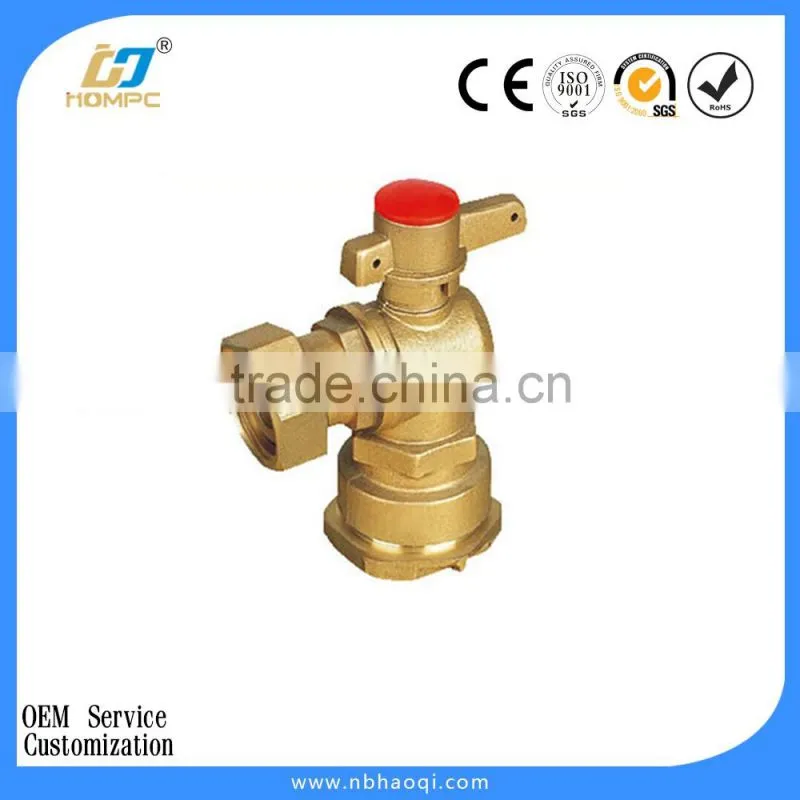 brass natrual gas / water meter valve complete with fitting