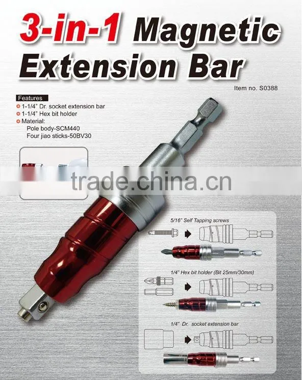 3-in-1 Magnetic Extension Bit Holder