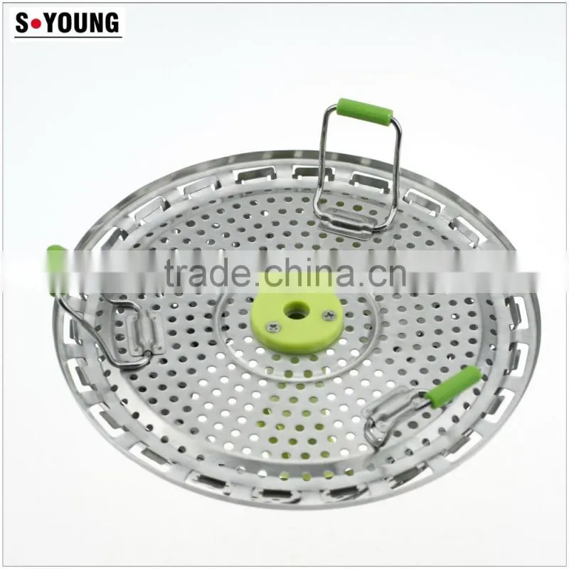 42053 Vegetable steamer Stainless steel fruit basket with plastic handle