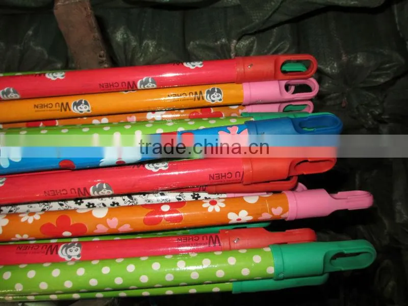 PVC coated wooden broom handle