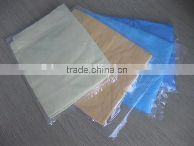 synthetic chamois car cleaning cloth with plastic tube packing