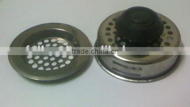 2 piece Stainless Steel Sink Strainers for standard drain opening