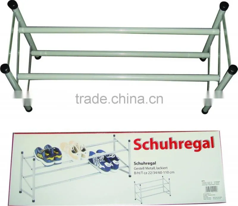 Modern design household fittings iron tube chrome plated furniture shoe rack