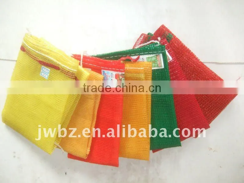 pp circular net bags with drawstring and high quality, shinny color and competitive prices!!!