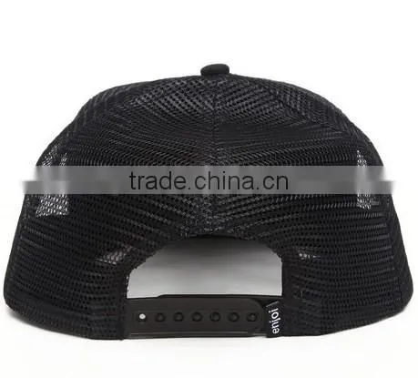 Blank mesh trucker hat with screen printing wholesale cheap flat brim custom mesh trucker caps