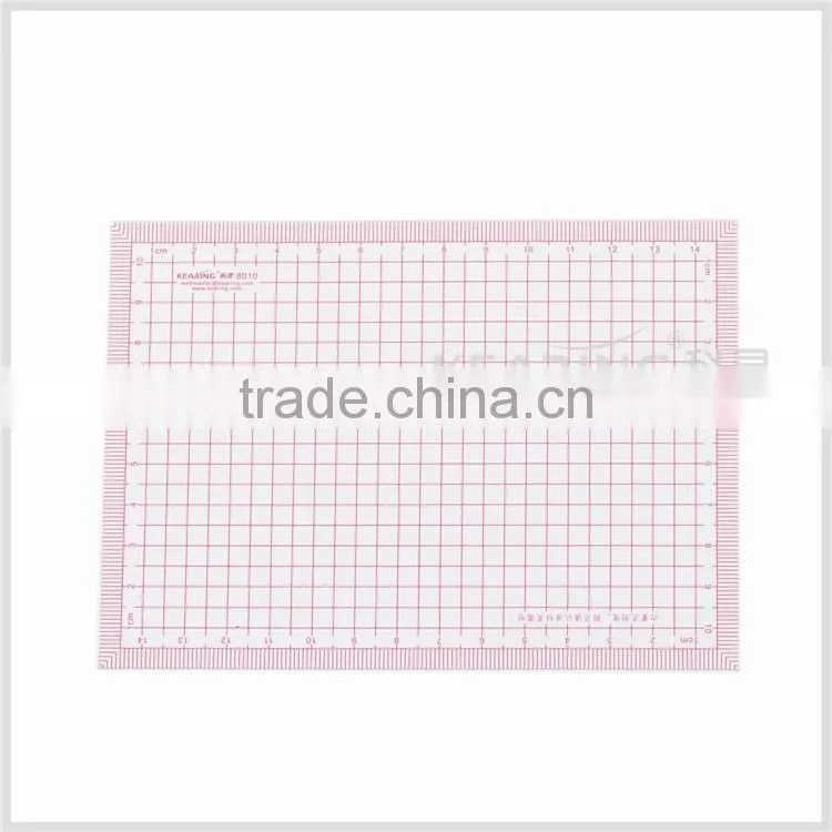 Kearing soft plastic trasparent sewing quilting ruler 110*150mm Built-in calibration for handicraft pattern making# 8010
