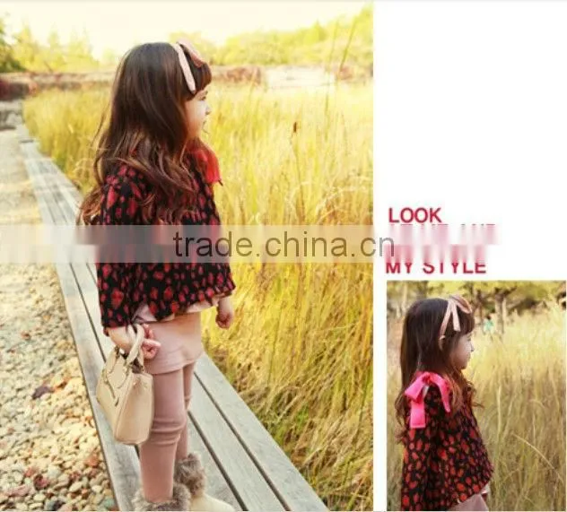 New fashionable round collar girls sweater with wool mix