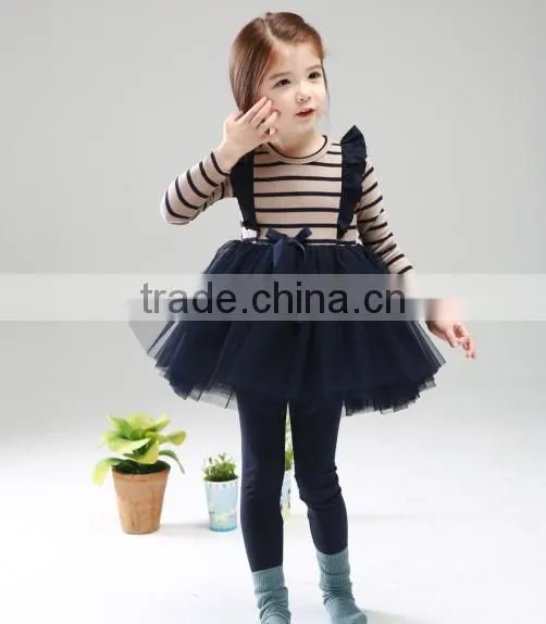 Brand New Girls Stripped dress Children's Long Sleeve spring autumn dress Kids Fashion Clothes baby striped dress