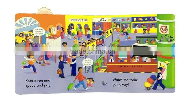 Customizable twitch cardboard book children education book printing boardbook binding book from factory UV+glossy lamination
