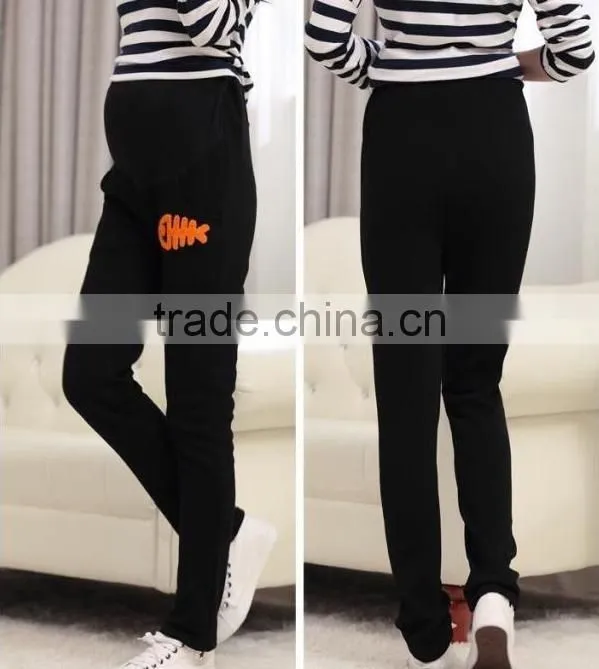Pregnant women pants, high-waisted pants, cotton thick warm leggings