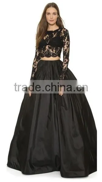 2016 evening skirt fashion flared ladies floor long skirt high waist pleated ladies skirtsOEM