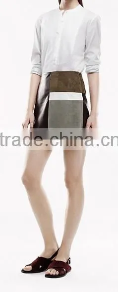 2015 modern office ladies formal office wear tops invisible placket