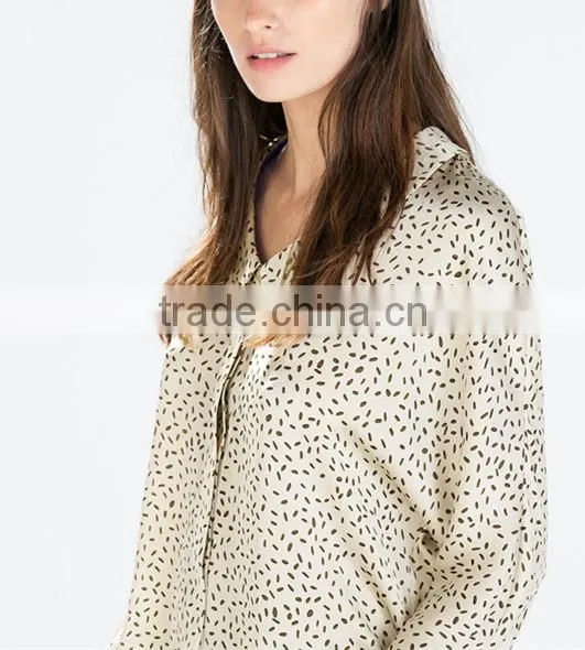 denim and africa print loose fit shirt