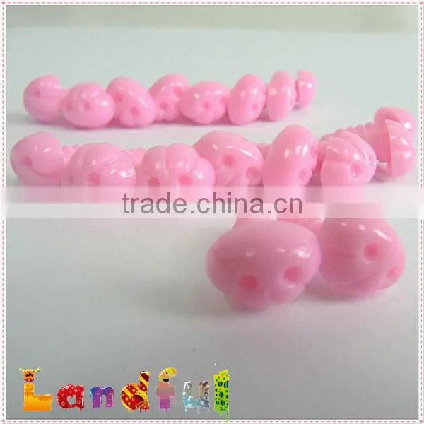 10*8mm Plastic Stuffed Animal Dog Nose Pink Art Craft