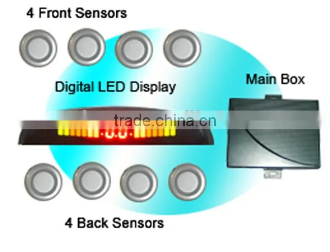 LCD parking sensor wireless car blind spot radar sensor