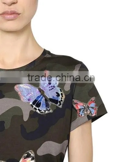 Custom Unisex Cotton Short Sleeve Camouflage Pattern T-shirts,Men & Women Top Quality Camouflage T Shirts For Army