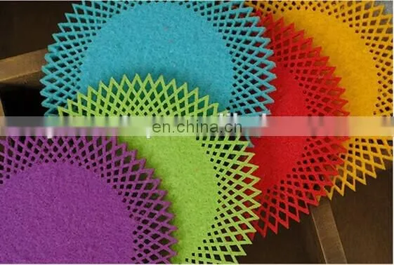 2016 fashion creative household items six colors Felt Coaster round