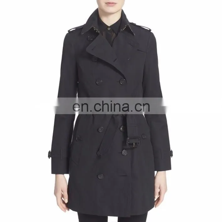 China Wholesale Black Trench Coat For Women