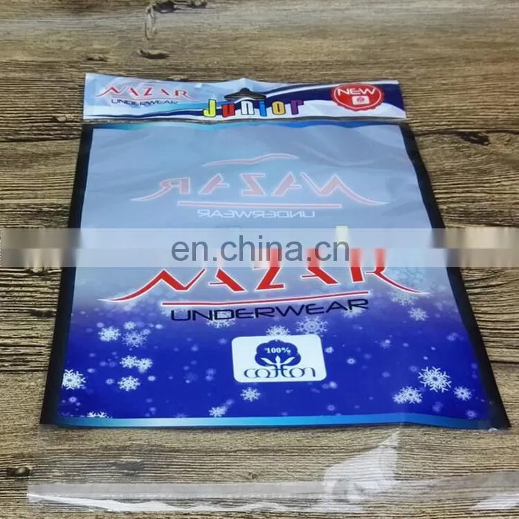 Hot sale opp packaging bag for underwear/laminated packaging bag