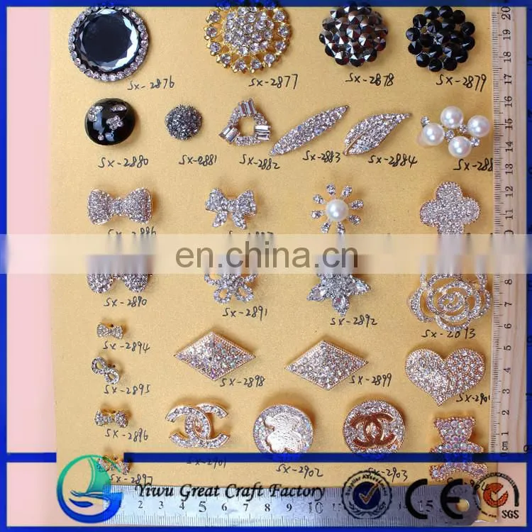 heart Cheap factory China bulk rhinestone brooch pearl brooch rhinestone button