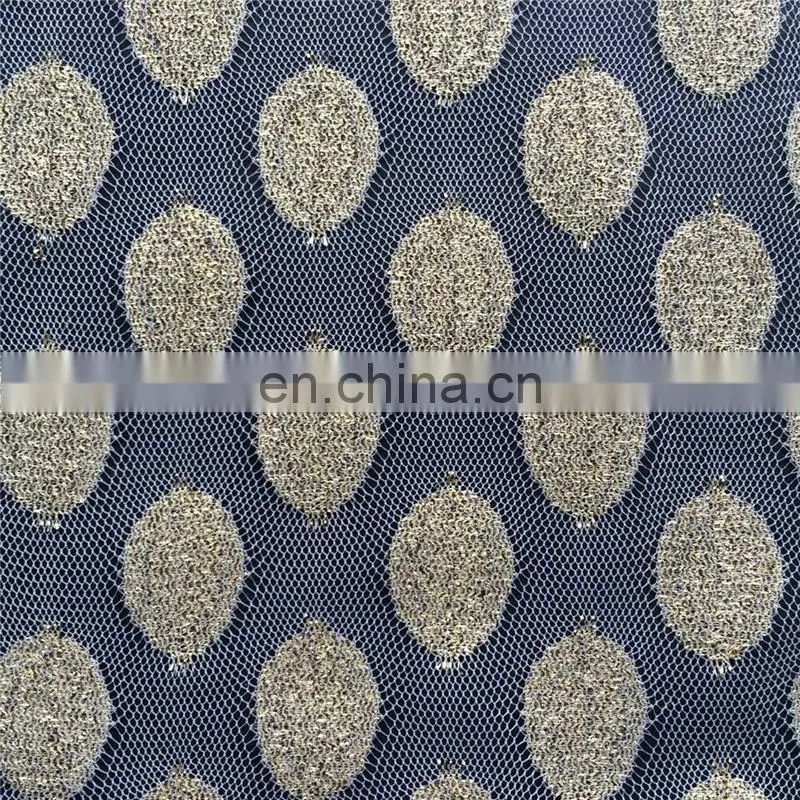 Newly Large Oval Dot Nylon Metallic Mesh Fabric
