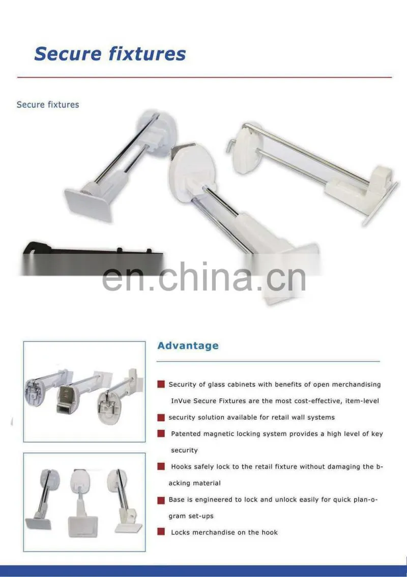 Magnetic stop lock for stem hooks, Display Security Hook Stop lock