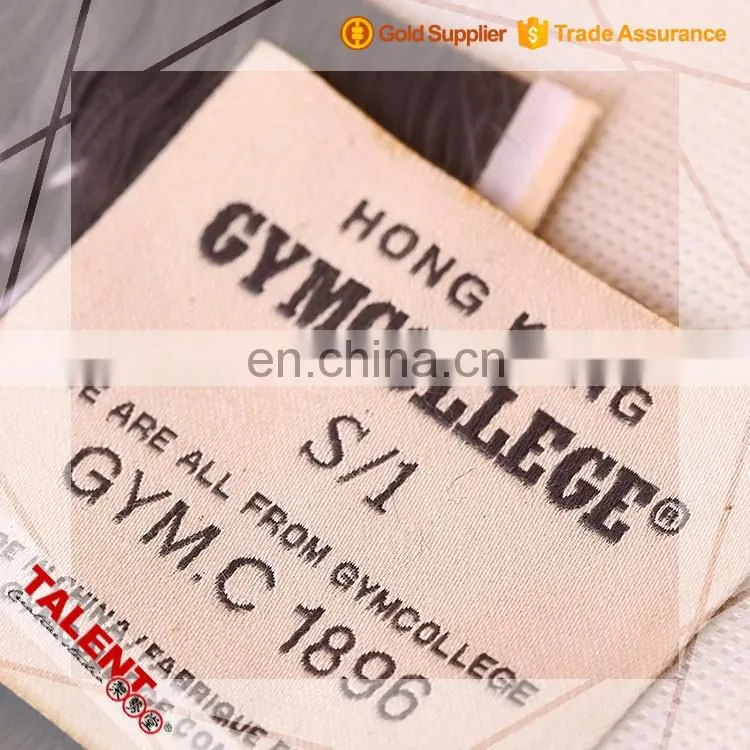 private custom cotton yarn garment woven label
