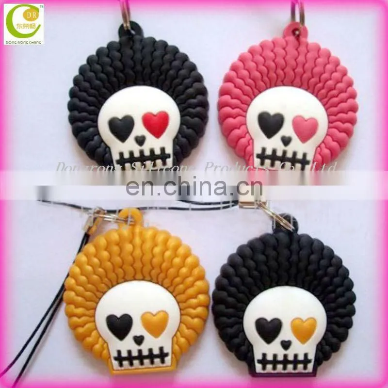 Lovely promotinal gifts 3d silicone rubber elephant keychain