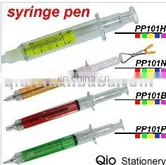 hot sale nurse lanyard pen in syringe shape ballpoint ball pen