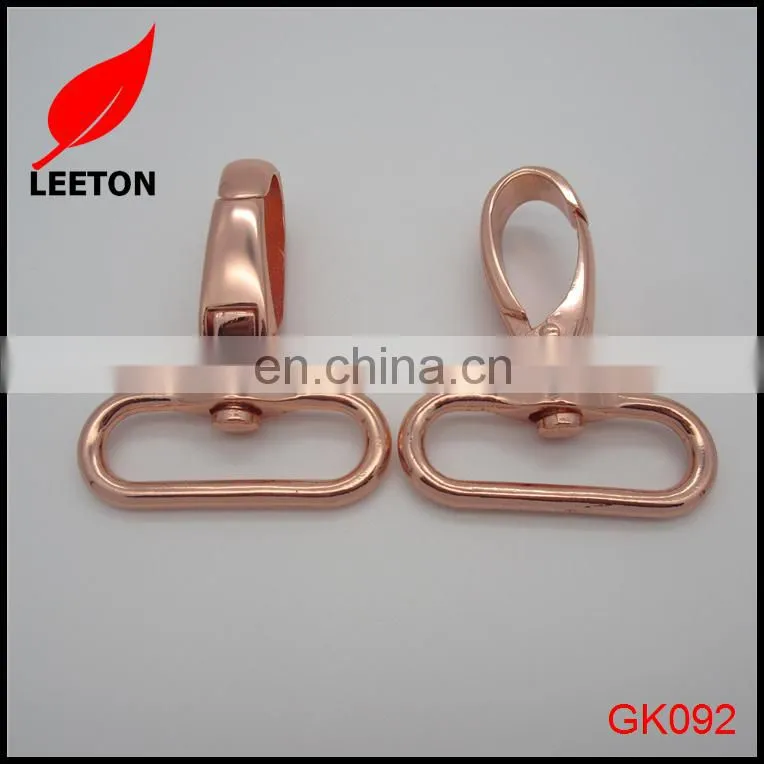 1.5inch shiny rose gold swivel snap hook for leather bag
