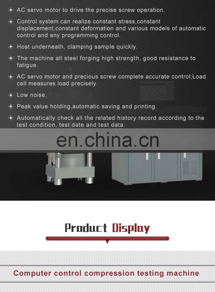 200ton300ton compression testing machine/concrete block compressive and flexural strength tester
