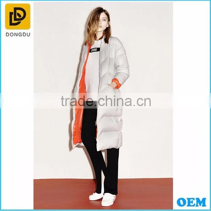 New fashion long winter coat for girls 2016