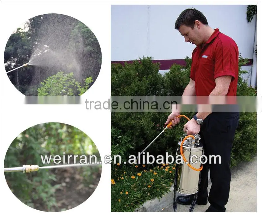 (73509) 10L knapsack stainless steel tank flexible easy operated water pump sprayer