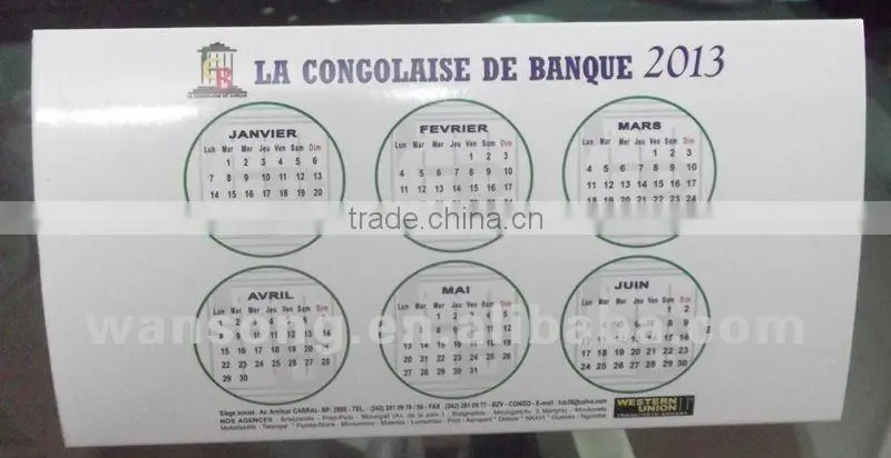 colourful festival table calender