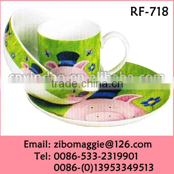 3pcs Porcelain Wholesale Breakfast Set with Round Shape for 2016 New Program for Tableware