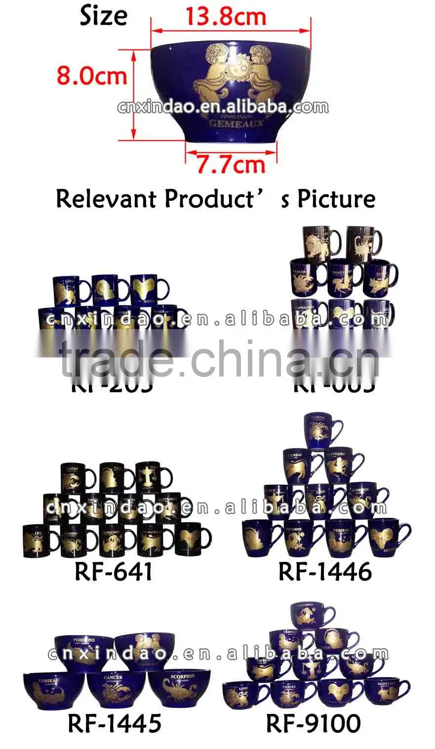 Professional Round Shape Colored Wholesale Soup Ceramic Bowl