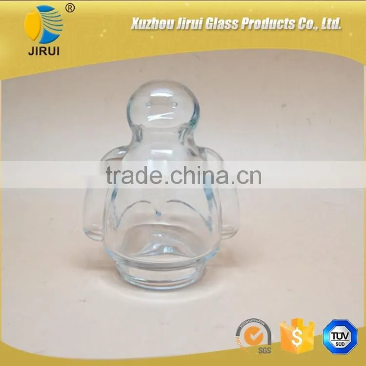 Lovely Shape Glass Candy Jar With High White Material