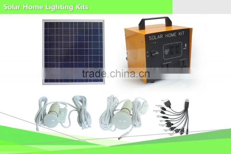 40W professional manufacuturer USB Function home application solar energy home system