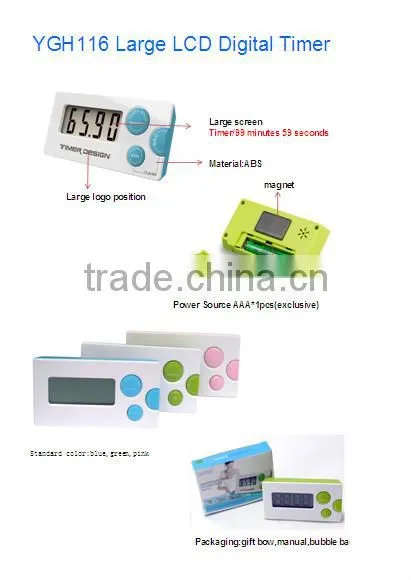 Hot kitchen accessories gadget digital kitchen timer with fridge magnet