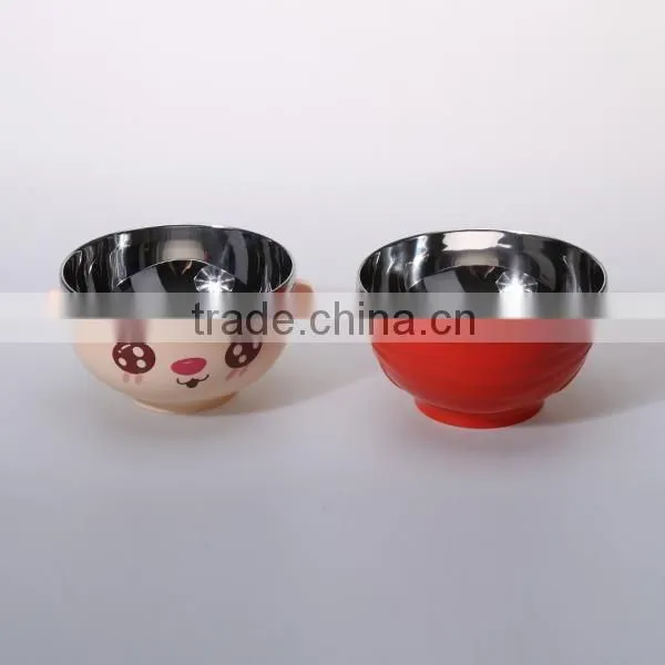 lovely cartoon design round Shape stainless steel Bowl