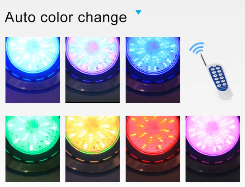 Factory Directly Supply IP 68 AC 12V RGB Underwater Waterproof LED SPA Pond Lighting