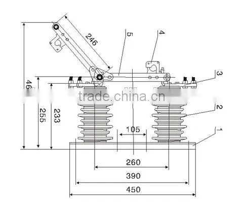 Column isolation switch Column disconnector