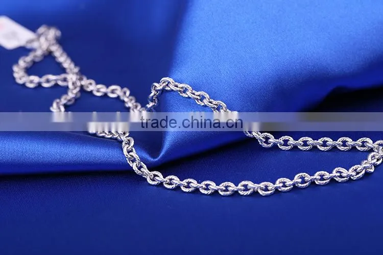 simple design fashion jewelry rhodium plated cheapcable chain necklace